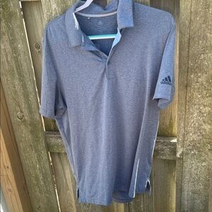 adidas Men's Heather Gray Short Sleeve Polo